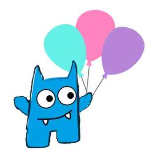 Monstruo con globos