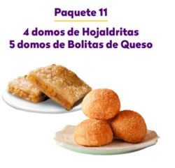Paquete 11-4 domos hojaldritas y 5 domos bolitas de queso