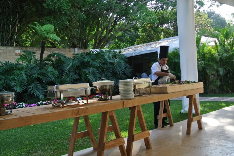 Montaje de parrillada y taquiza para evento al aire libre de Don Canijo en CDMX